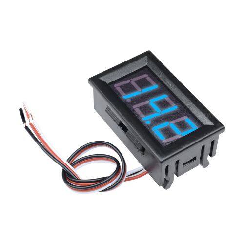FocusAi  Mini Led Voltage Meter Voltmeter Control Panel 0.56 Inch Voltmeter Led Tube Digital 3 Bit Red/Blue/Green Voltage Test Device Dc 0 -30V