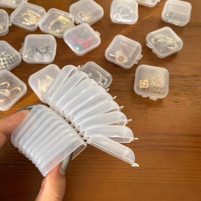 Packaging Box For Earrings Finishing Jewelry Storage Plastic Boxes Square Transparent