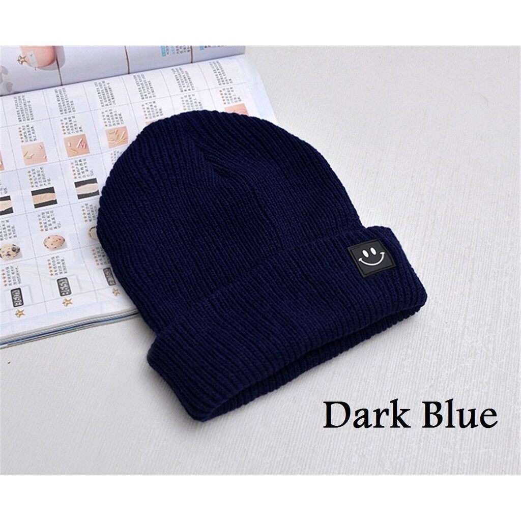 melancholy blank face beanie