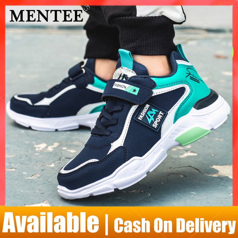 Mentee Size 28 40 Kids Shoes For Boys Child Leather Korean Style Pu Casual Sneakers For Boys And Girls Sports Shoes Teens School Shoes Casual Shoes Rubber Shoes For Kids For Boy Hot