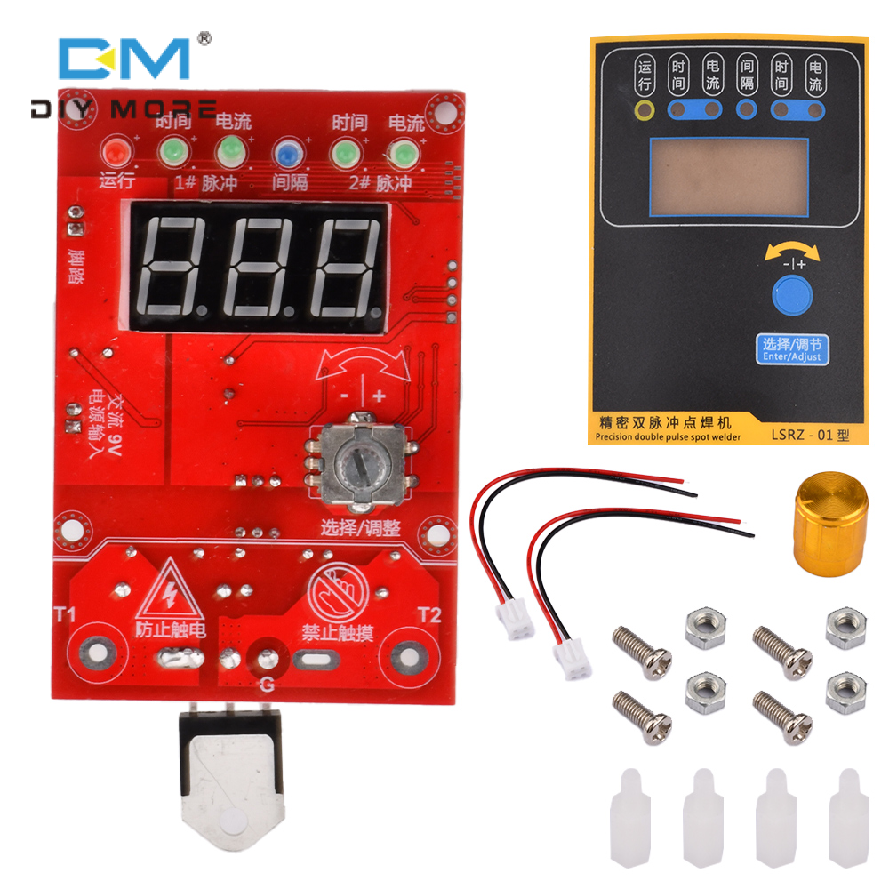 diymore Bộ Điều Khiển Máy Hàn Điểm Mô-đun Điều Khiển Thời Gian Máy Hàn Điểm Bảng Điều Khiển Hiển Thị Kỹ Thuật Số 9-12VAC