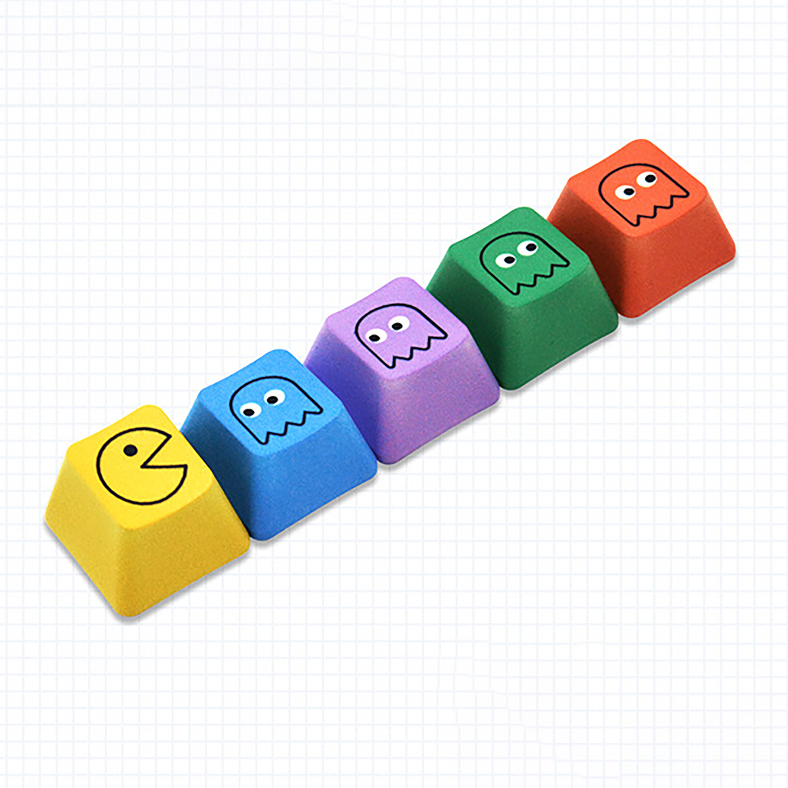 5Pcs Keycaps Comfortable Wear-resistant Ergonomic Non-fading Indeformable Replacement PBT Gaming Keyboard Key Cap for Office PBT Key Caps