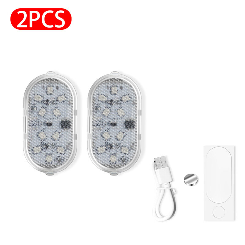 Car Opening Door Light USB Charging Wireless LED Car Door Warning Light Safe Anti-collision Signal Lamps