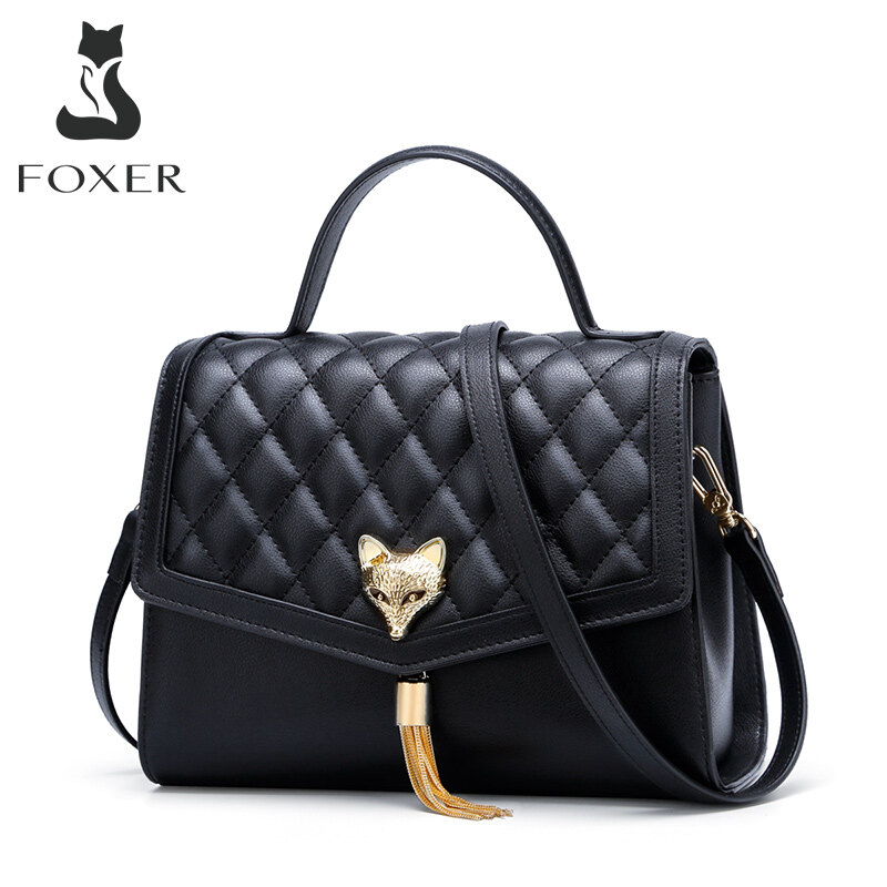FOXER Women Crossbody Bag Top-handle Bags Purse Lady Shoulder Bag Handbag