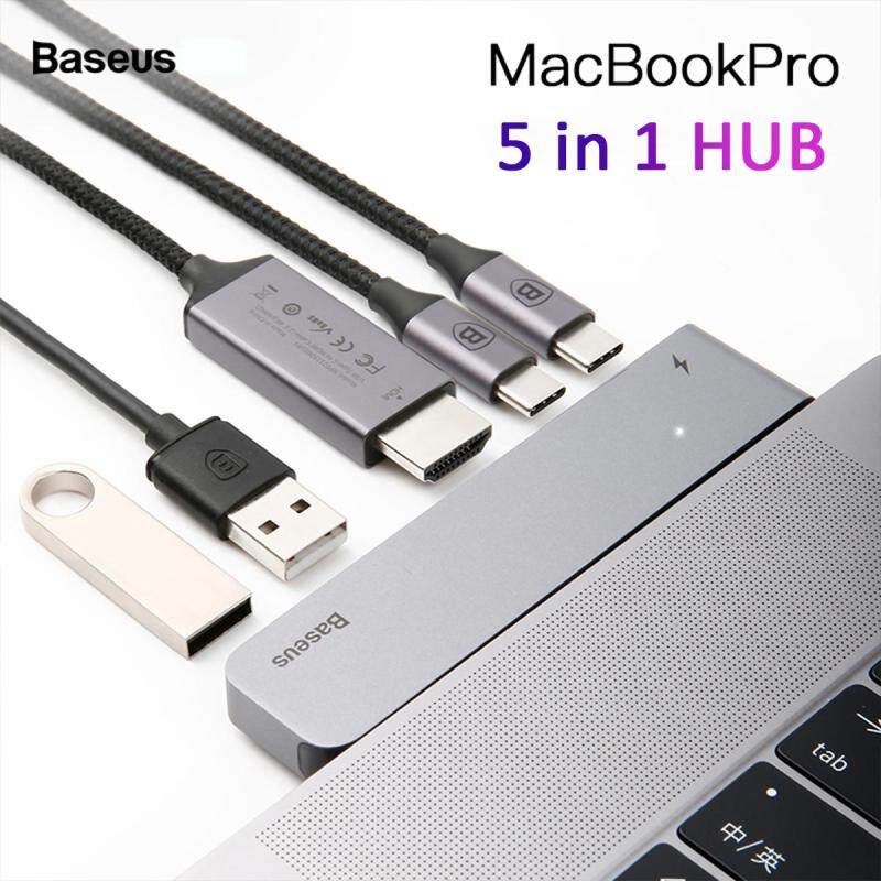 Baseus USB Type C HUB C To HDMI RJ45 Ethernet Multi USB 3.0 Thunderbolt 3 Power Adapter For MacBook Pro air USB-C Dock Splitter