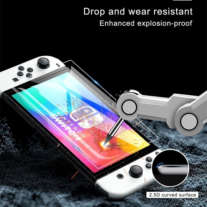 Kính Cường Lực Miếng Dán Bảo Vệ Màn Hình 9H HD Cho Nintendo Switch Miếng Bảo Vệ Màn Hình OLED Cho Switch NS Phụ Kiện Trò Chơi OLED