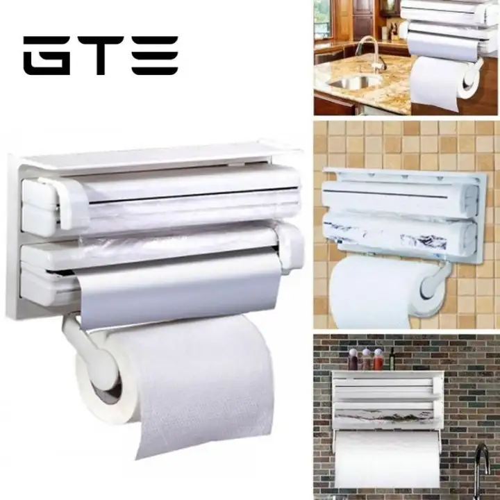 Gte 3 In 1 Multipurpose Use Kitchen Triple Paper Roll Dispenser