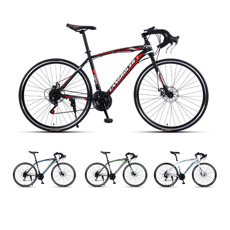 SBART 700C curved handle road bike net red speed change ultra-light disc brake shock absorption student men's and women's bicycles