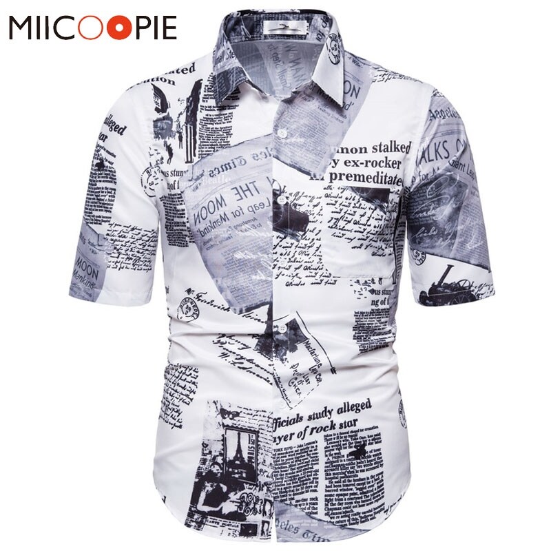 Newspaper Print Tshirt Mens - Best 