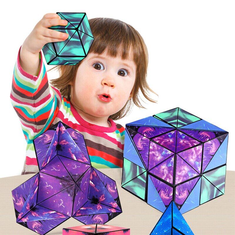 3d solid geometry, magnetic magic cube, spatial thinking training, intelligence training, various shaped children's toys