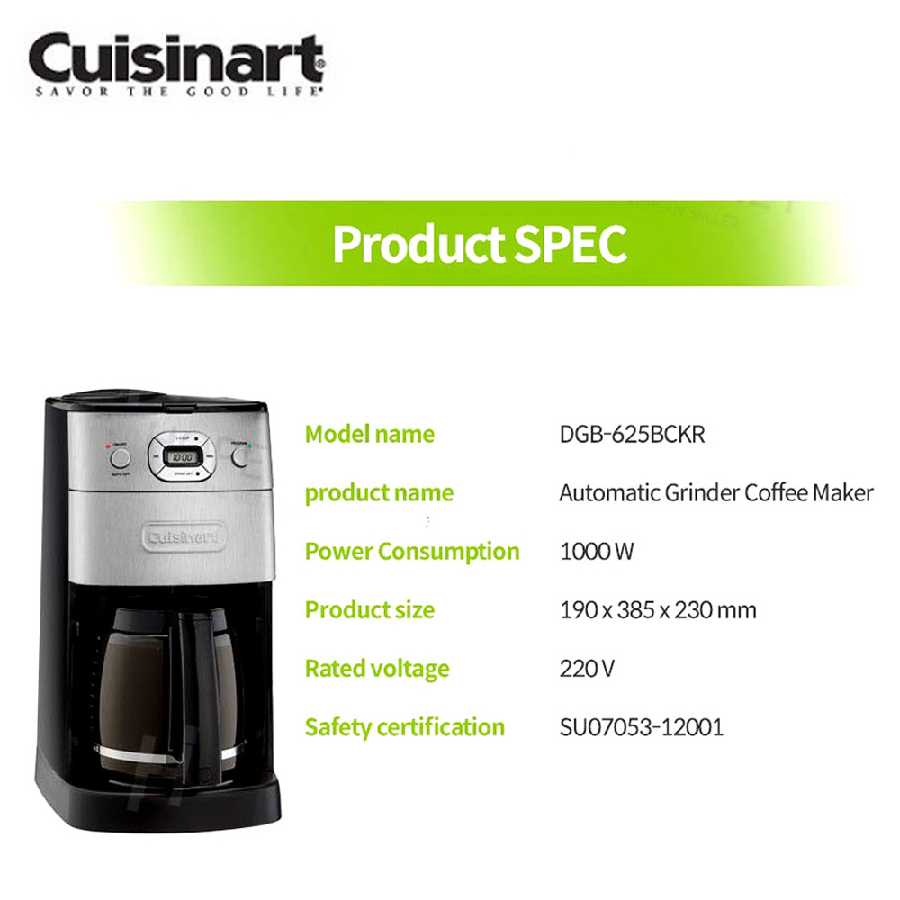 Cuisinart DGB-625BCKR 12 Cangkir 
