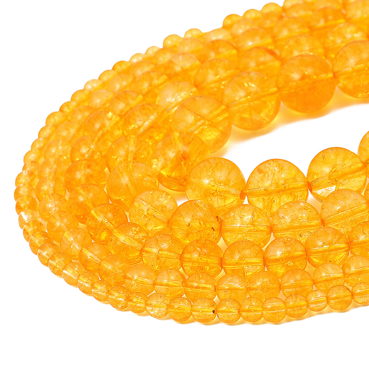 Natural Stone Yellow Quartz Beads Round Citirine Beads For DIY Bracelet Necklace Jewelry Making Findings 4-12mm Pick Size