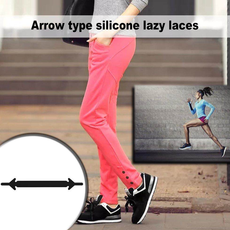 12X Fashion Elastic Free Tying No Tie Lazy Silicone Shoelace Dress Shoe Laces E/&