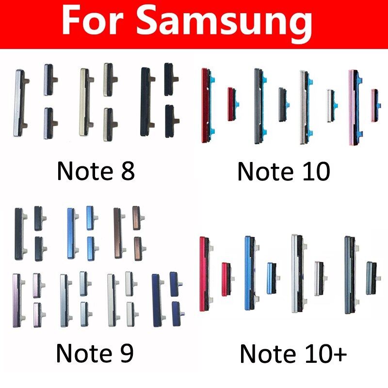 Phím nút bên âm lượng điện thoại gốc mới cho phù hợp với Samsung Galaxy Note 8 9 10 Plus nút âm lượng ngoài + tắt nguồn