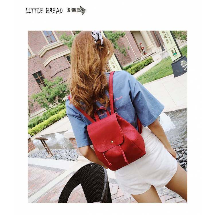 NIDALE✨ 【Free Shipping Miễn phí vận chuyển】Ba Lô Họa Tiết Da Mềm Ba Lô Nhỏ Thường Ngày Hàn Quốc Cho Nữ Túi Sinh Viên Đa Năng Xu Hướng Đường Phố Mới 2019🌸