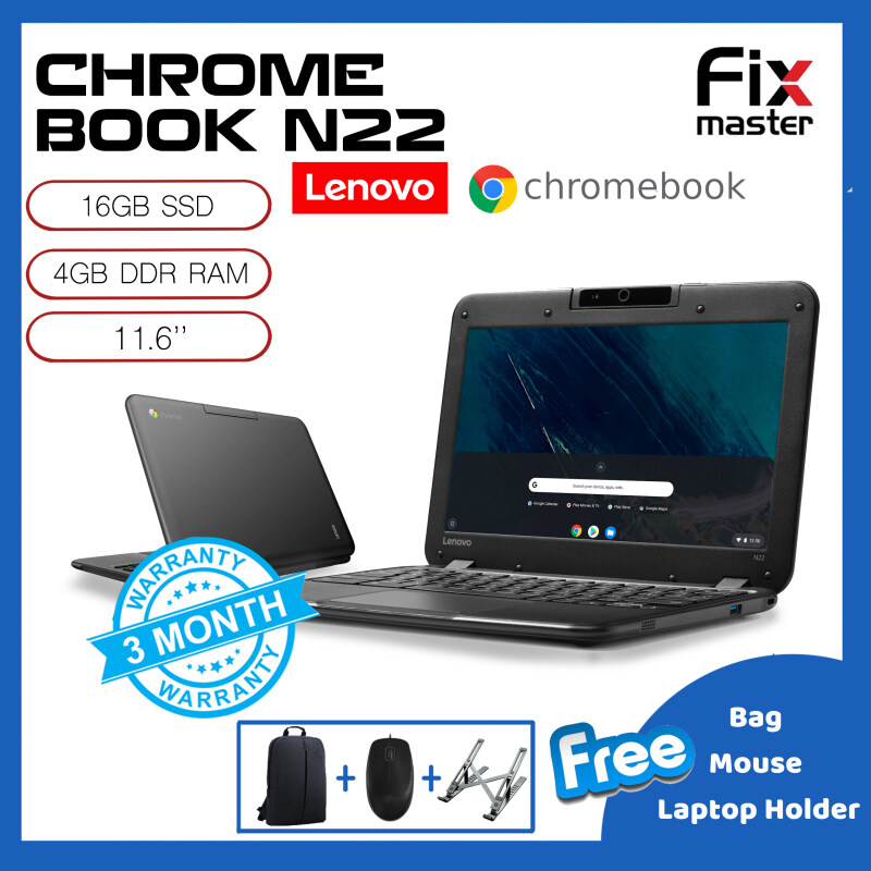 FIXMASTER Lenovo Chromebook N22 - 11.6 Intel Celeron 4GB RAM 16GB SSD Laptop Refurbished Laptop Second Laptop Budget Laptop Murah Malaysia