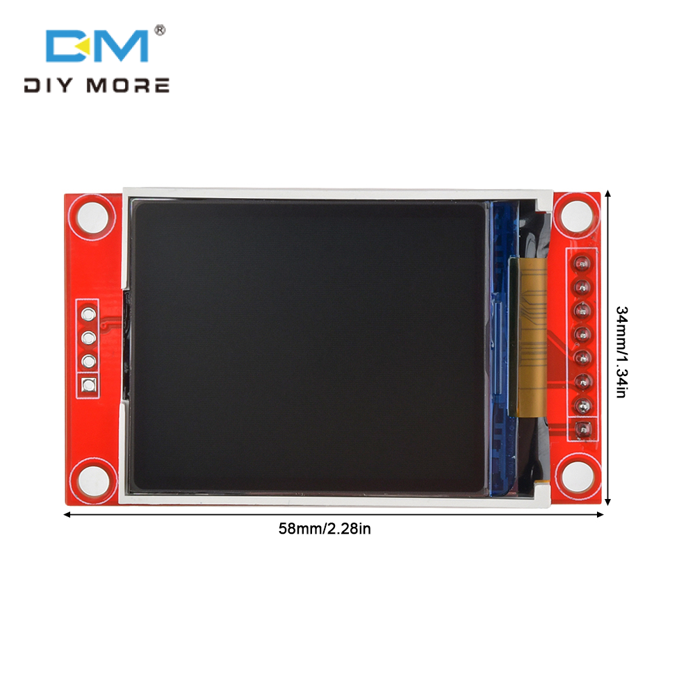 diymore Mô-đun Màn Hình LCD SPI Màn Hình Màu 1.8 Inch Hỗ Trợ Màn Hình Màu 65K Mô-đun TFT 128*160 Với Thẻ SD Trình Điều Khiển ST7735 Cho Arduino /C51 /STM32