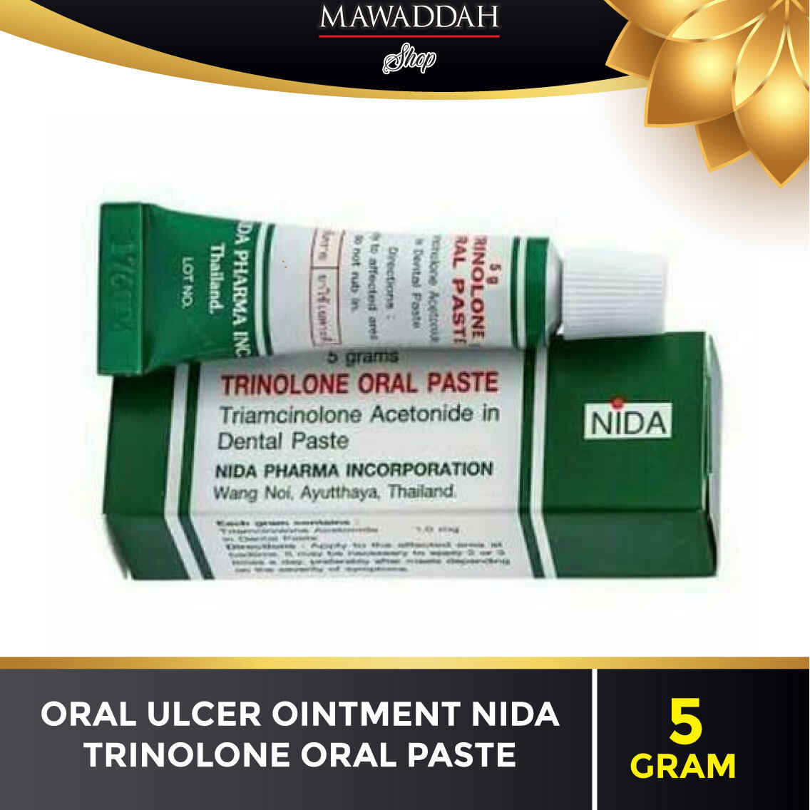 ORAL ULCER OINTMENT NIDA TRINOLONE ORAL PASTE 5g | Lazada