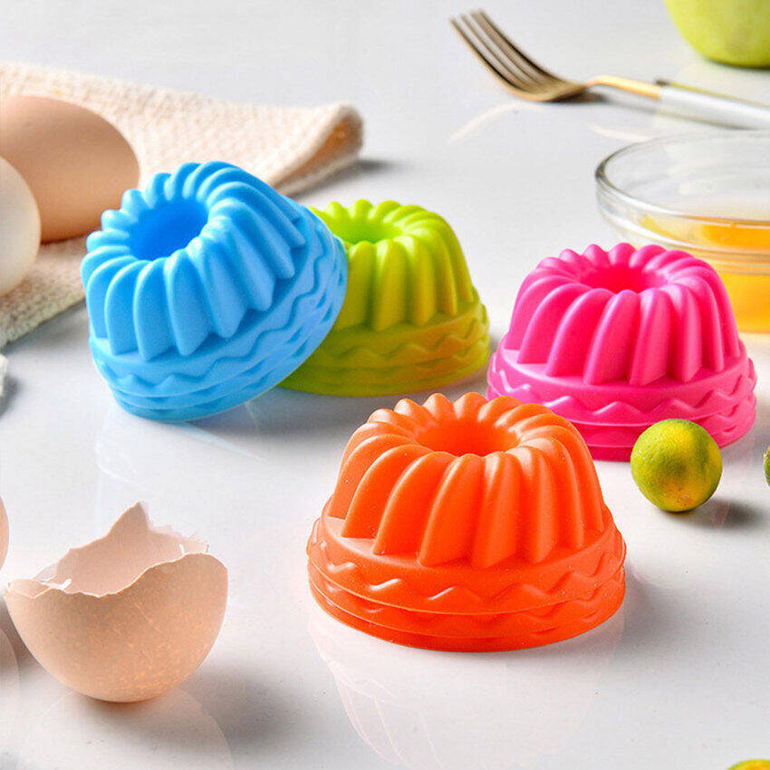 6/12pcs Silicone cupcake chén nướng 6 gói, tái sử dụng & không dính giấy lót bánh cupcake muffin chủ sở hữu thiết lập cho Đảng Halloween Giáng sinh, dễ lau chùi Pastry Khuôn Muffin