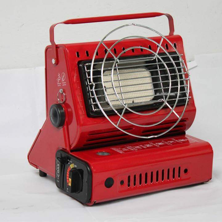 Outdoor Heater Cooker Gas Heater for Travelling Camping Hiking Picnic Equipment Used Portable Tent Stove Heater Red