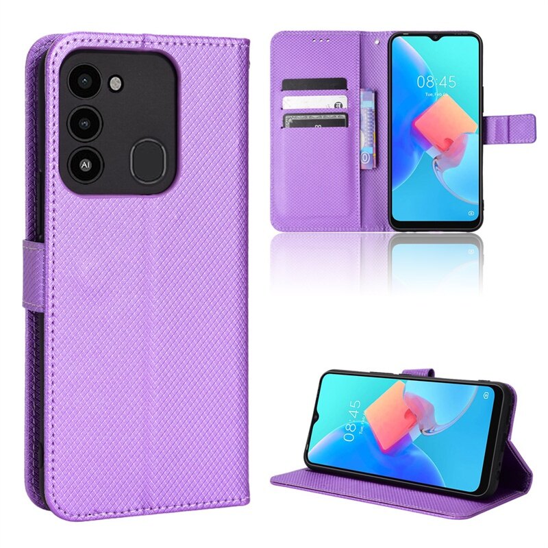 Tecno Spark 8C Casing Flip Phone Holder Stand Tecno Spark 8C Case Wallet PU Leather Back Cover