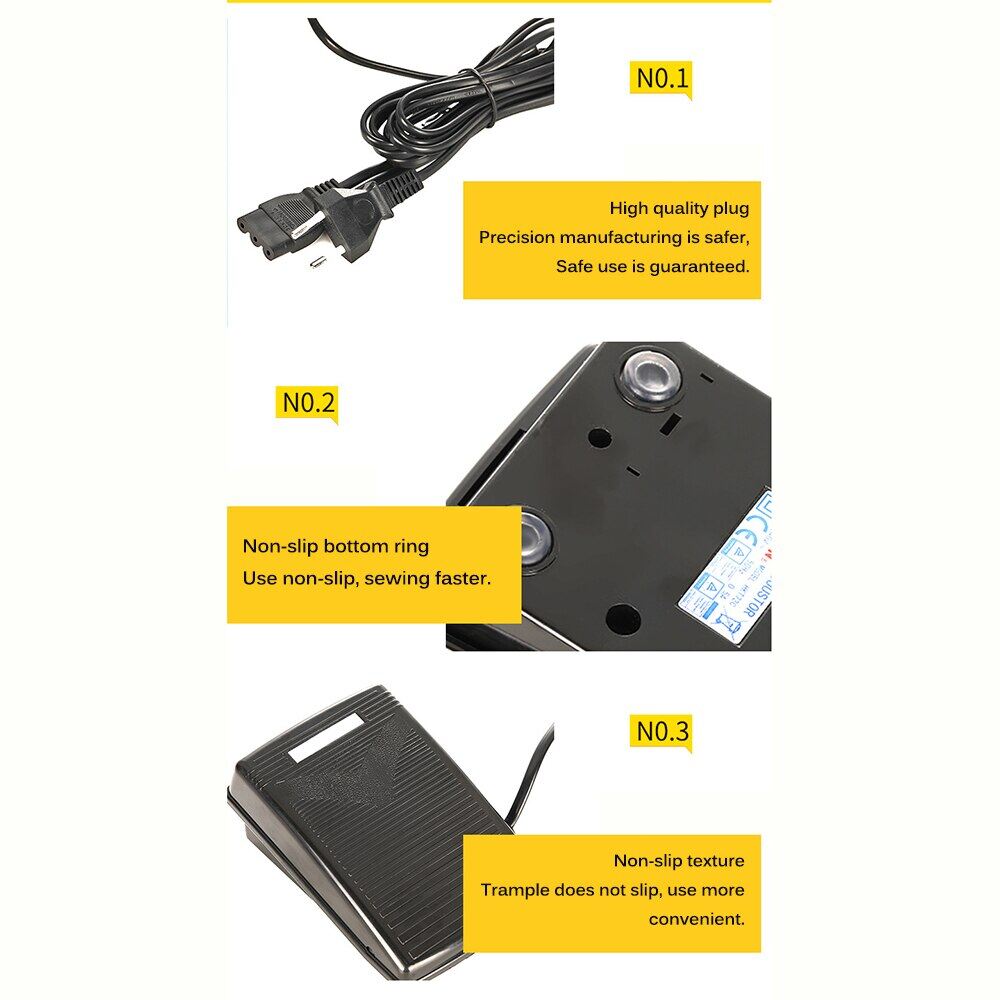 Sewing Machine Foot Pedal Speed Adjustor Controller Motor Accessories Control Switch Powercord Electronic For Brother Singer