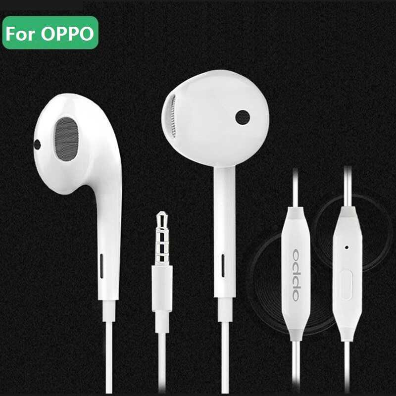 Tai Nghe OPPO R11 Chính Hãng Có Dây Cắm 3.5Mm Tai Nghe Điều Khiển Cho Xiaomi Huawei OPPO R15 OPPO Fi
