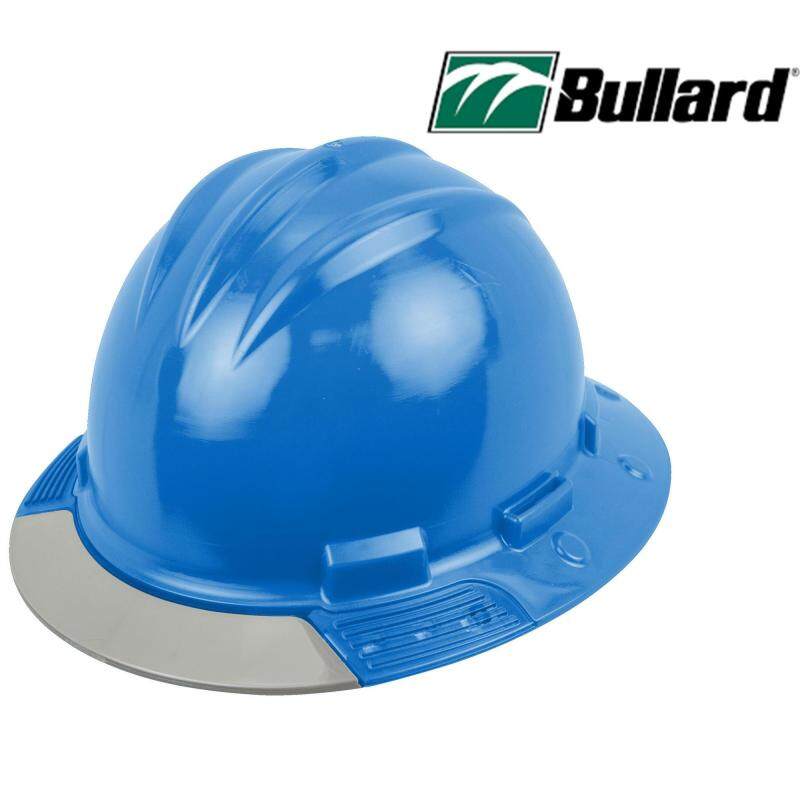 Bullard Hat Head Protection Safety Helmet, Above View, Gray Visor