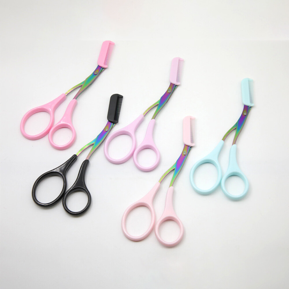 Eyebrow Trimmer Eyelash Scissors Eyebrow Razor Grooming Comb Makeup Tool