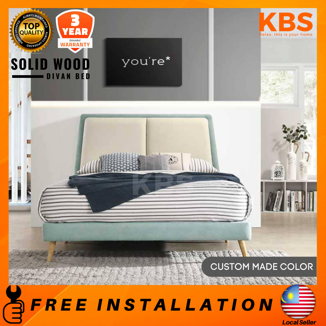(FREE Installation+Shipping) KBS Alysia SOLID WOOD Divan Bed Frame /3