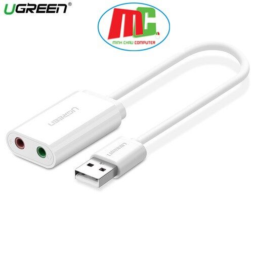 Cáp Chuyển USB Ra Sound UGREEN 30143 (USB Sang Headphone và Microphone) - Hàng