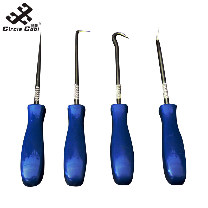 Circle Cool 4Pcs Car Pick and Hook Set O Ring Oil Seal Gasket Puller Remover Craft Hand Tool