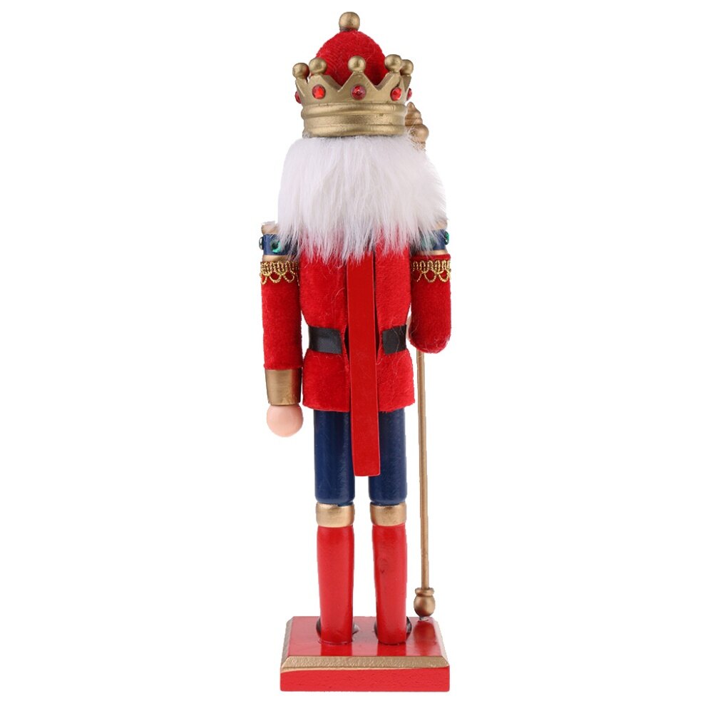 Baoblaze Multi Classic Wood Nutcracker Soldier Figures Drummer/King Music Box Home Decor