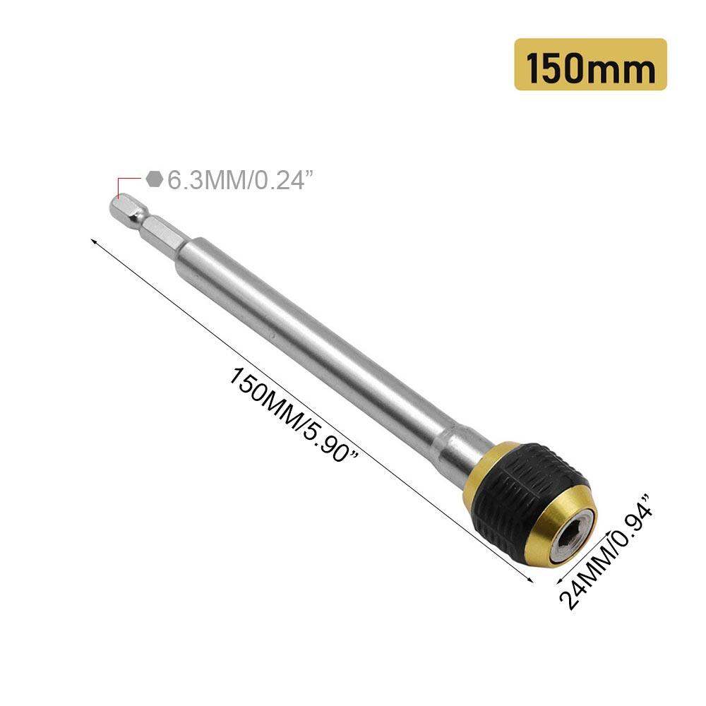 VOKTTA 50/150mm Keyless Drill Chuck Conversion Tool 1/4 Inch Hex Shank Quick Change Adapter Converter for Platform Construction/Wood Frame Etc