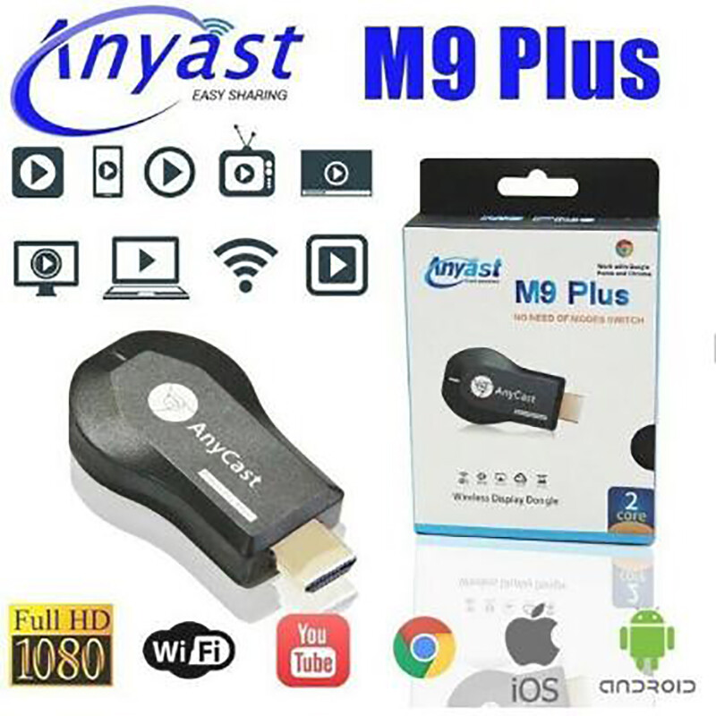Máy chiếu phản chiếu màn hình điện thoại thông minh chromecast-anycast m9 plus 1080p bộ thu hiển thị wifi không dây dongle trình chiếu màn hình tv hdmi phù hợp với android ios dongle miracast ruija