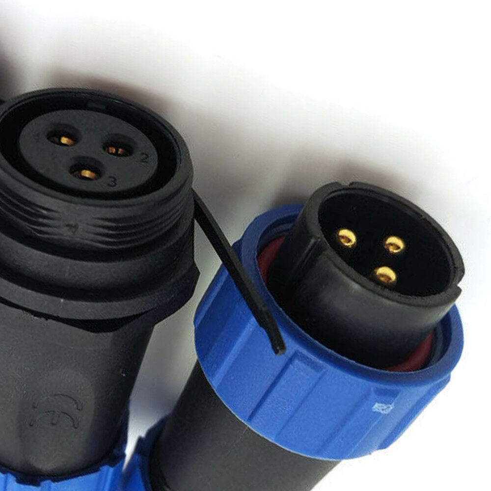 SP21 3Pin Pair Panel Mount Waterproof Connector Plug Socket Wire Connectors 30A