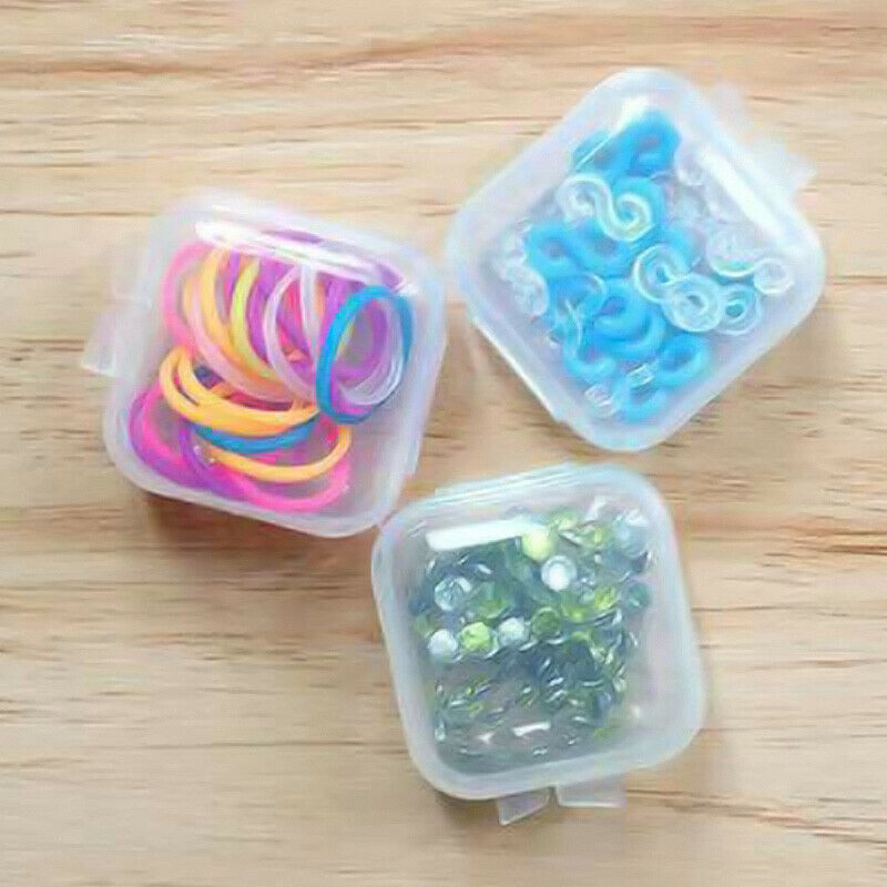 1-20 Chiếc Hộp Nhỏ Hộp Nhựa Trong Suốt Hình Vuông Hộp Đựng Trang Sức Hộp Đựng Hoàn Thiện Hộp Đựng Đóng Gói Cho Hoa Tai