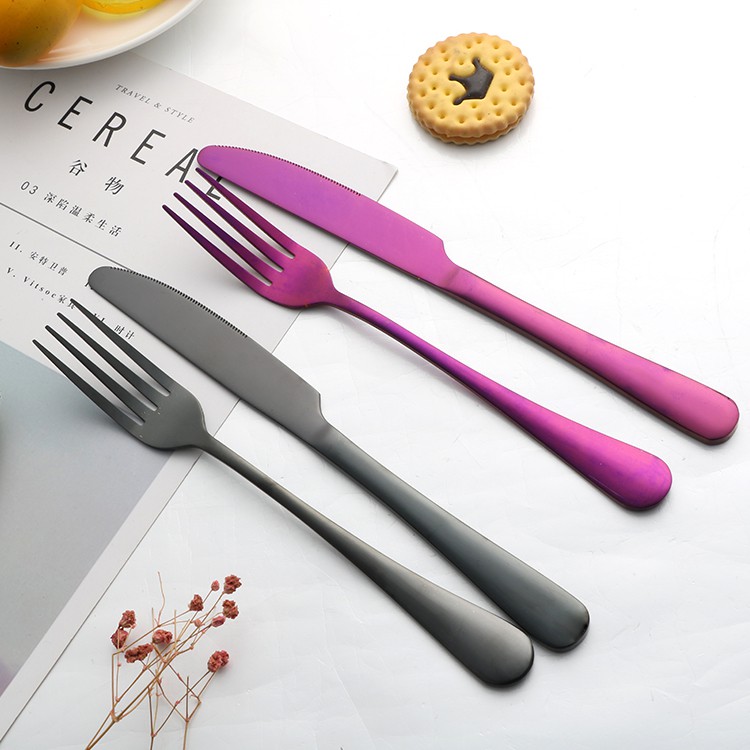 Katelv 2 cái/bộ Chất Lượng Cao Bộ thìa dĩa Muỗng Nĩa Và Dao Bộ đồ ăn Bộ đồ ăn bằng thép không gỉ