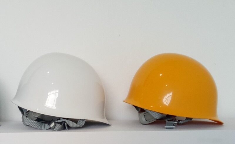 Tanizawa Safety Helmet - 148 ABS White/Yellow