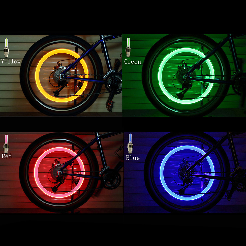 1 Đèn Flash LED Neon Thông Dụng, Đèn Nắp Bịt Van Bánh Xe Lốp Xe Ô Tô Xe Đạp