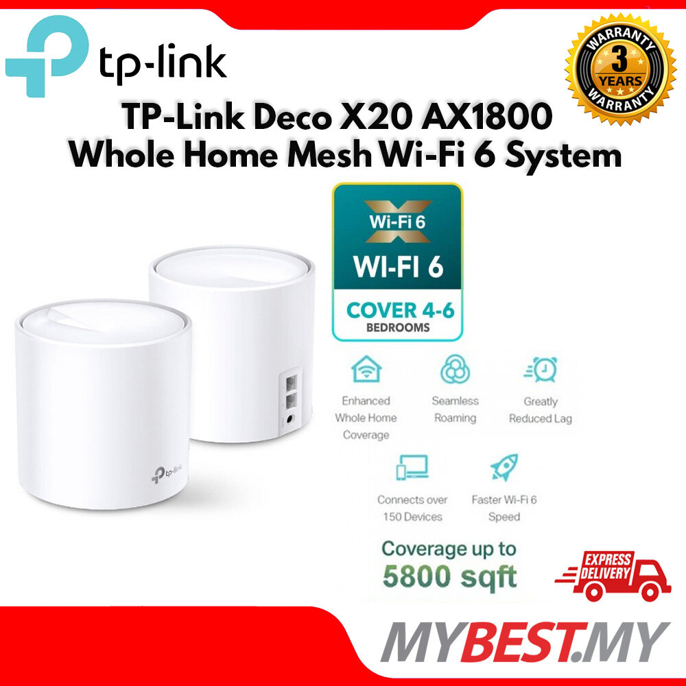 Tp-link Deco X20 Ax1800 Wifi 6 Mesh Router Whole Home Mesh System Deco 