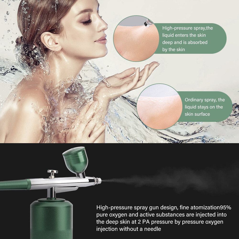 Multi-Purpose Cordless Mini Airbrush Set Spray Pump Air Compressor Portable Water Oxygen Injector Set Art Painting Spray Model