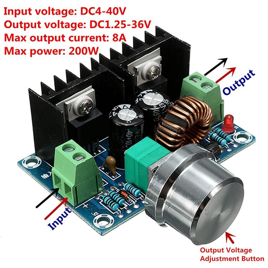 Xl4016e1 high power dc voltage regulator dc-dc xh-m401 buck module with maximum 8a tire voltage regulator