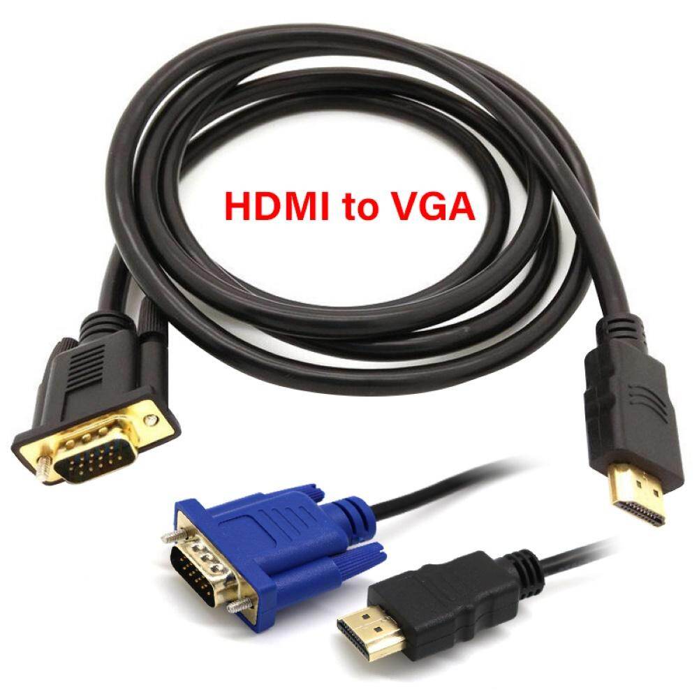 1.8m 1080P HDMI to VGA Male Adapter Cable Video Converter Cord for PC DVD HDTVHdmi To Vga High Definition Cable Adapter 1.8M Computer Monitor Projector Digital Tv Cable