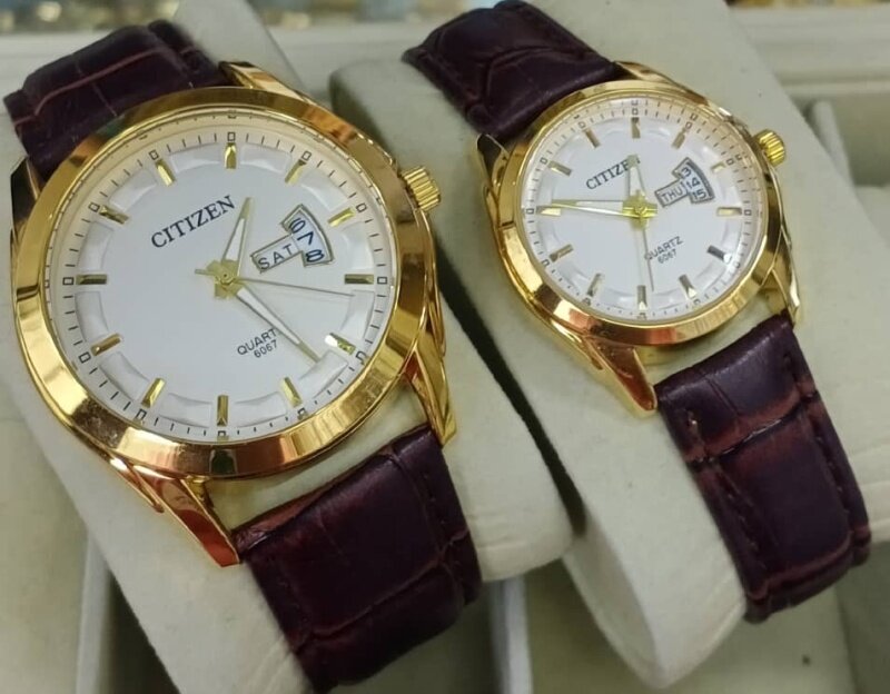 _CITIZEN _ANALOGUE STAINLESS LEATHER FOR MEN WATCH WOMENCOUPLE Malaysia