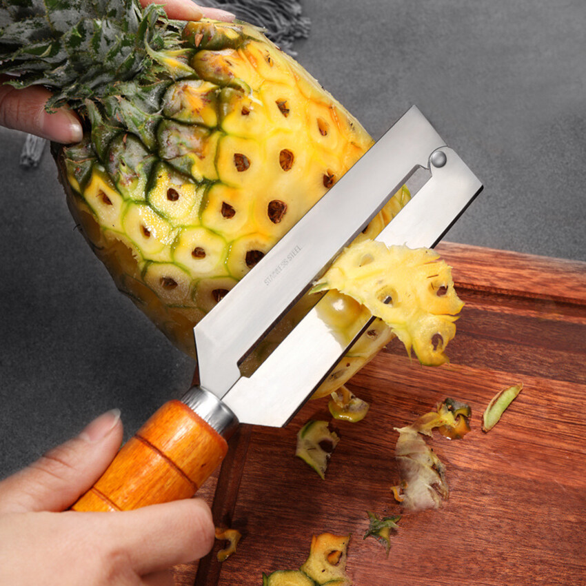 Thìa Dứa Dụng Cụ Lột Vỏ Trái Cây Dứa Bằng Thép Không Gỉ Bộ Dụng Cụ