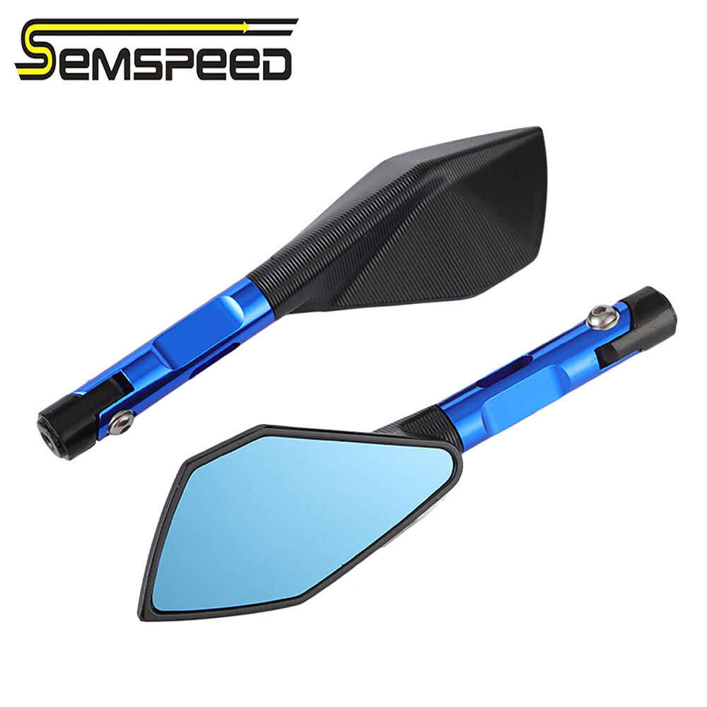 SEMSPEED Universal CNC Motorcycle Rearview Side Rear View Mirrors For ...