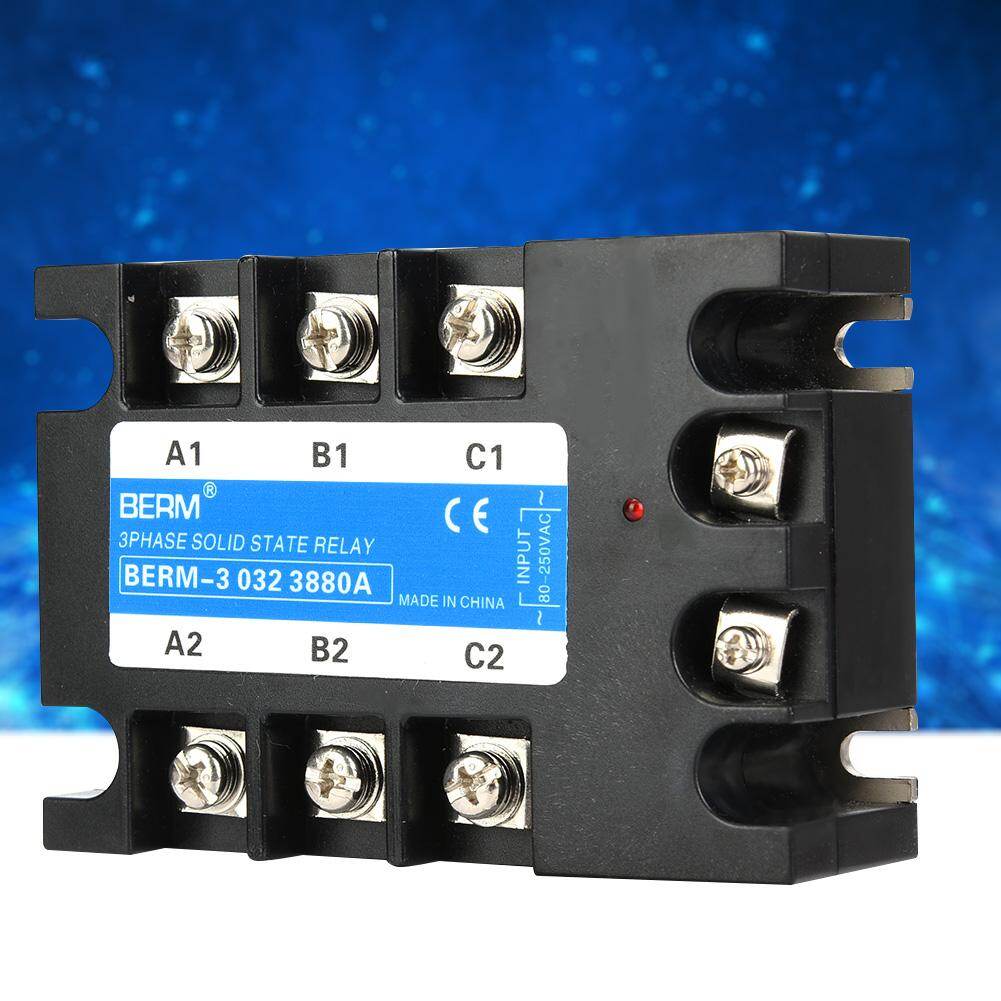 Three Phase Solid State Relay 80-250VAC Input SSR3 AC-AC Electrical Equipment for CNC Machinery，Three Phase Solid State Relay,Relay,Electrical Equipme