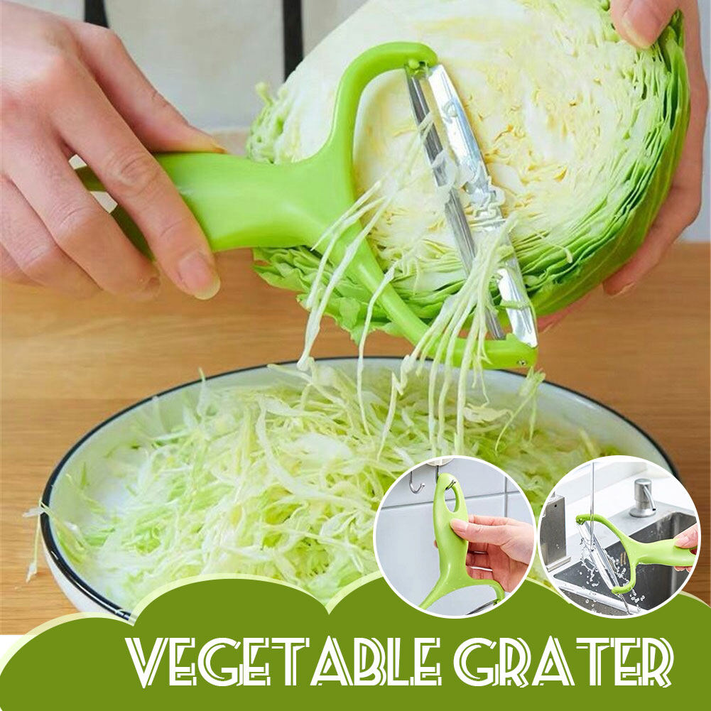 Lưỡi bằng thép không gỉ bền là sắc nét và màu xanh lá cây bắp cải Shredder Dụng cụ nạo củ quả Chopper bắp cải Shredder Peeler thuận tiện cho treo