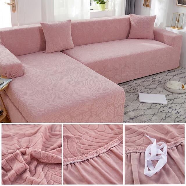 1/2/3/4/5 Seat Jacquard Velvet Sofa Cover For Living Room AllInclusive Elastic Sectional Couch